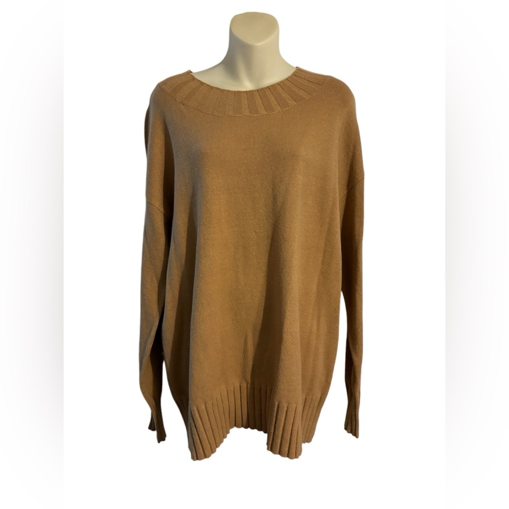 Lord & Taylor NWT khaki colour sweater. Size large.